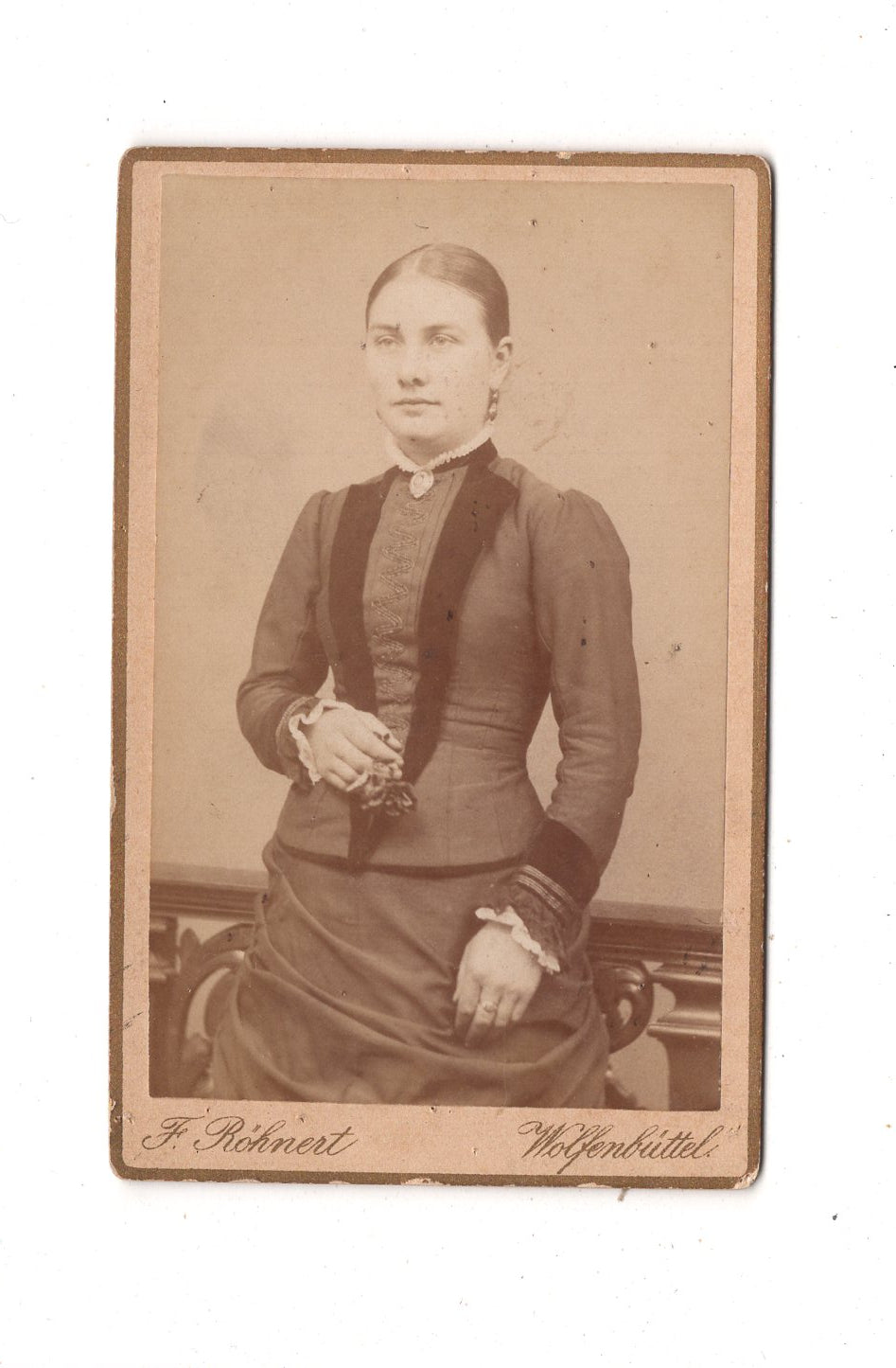 Fotografie Feine Dame - Wolfenbüttel 1880er / CDV L1-26