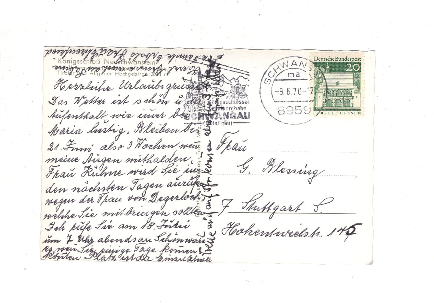 Ansichtskarte Königsschloss Neuschwanstein / I1-69