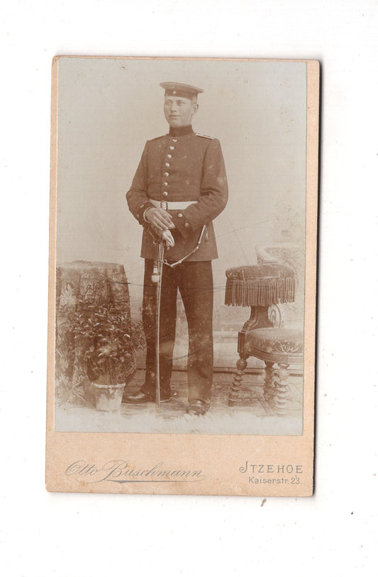 Fotografie Soldat - Itzehoe 1890er / CDV M1-08