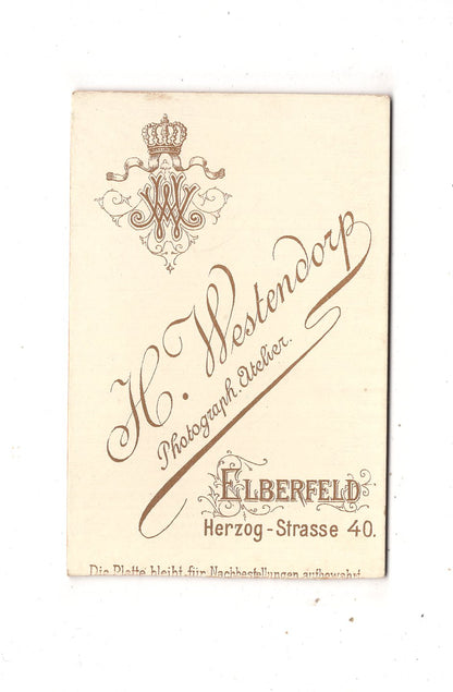 Fotografie Damenportrait - Elberfeld um 1890 / CDV N1-15