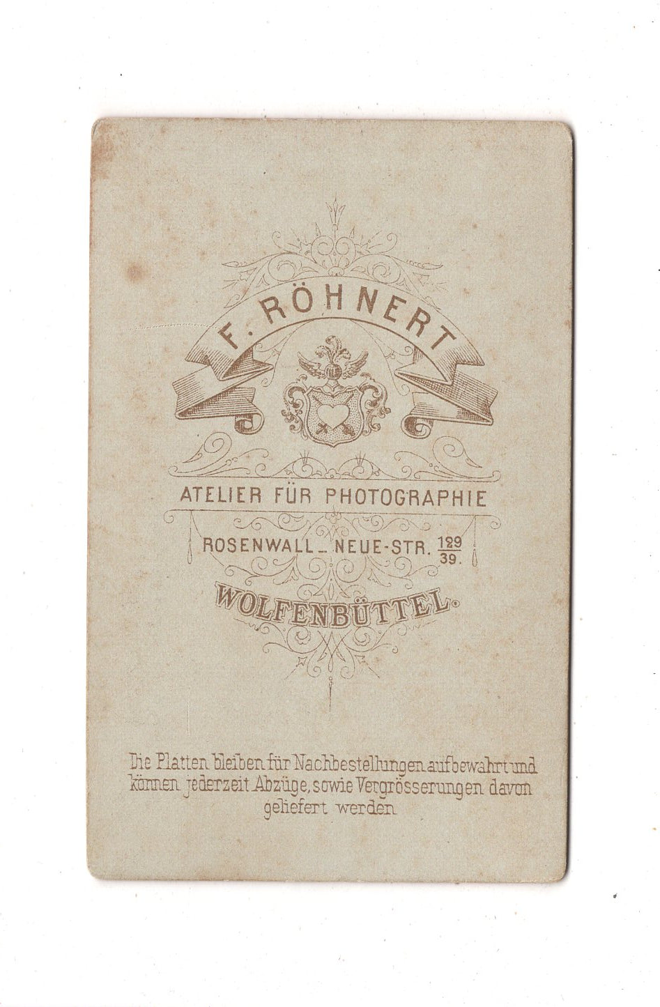 Fotografie Feine Dame - Wolfenbüttel 1880er / CDV L1-26