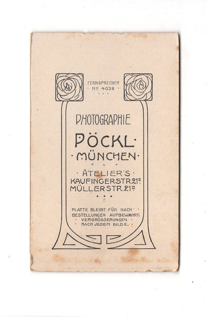 Fotografie Herrenportrait - München um 1900 / CDV C1-23