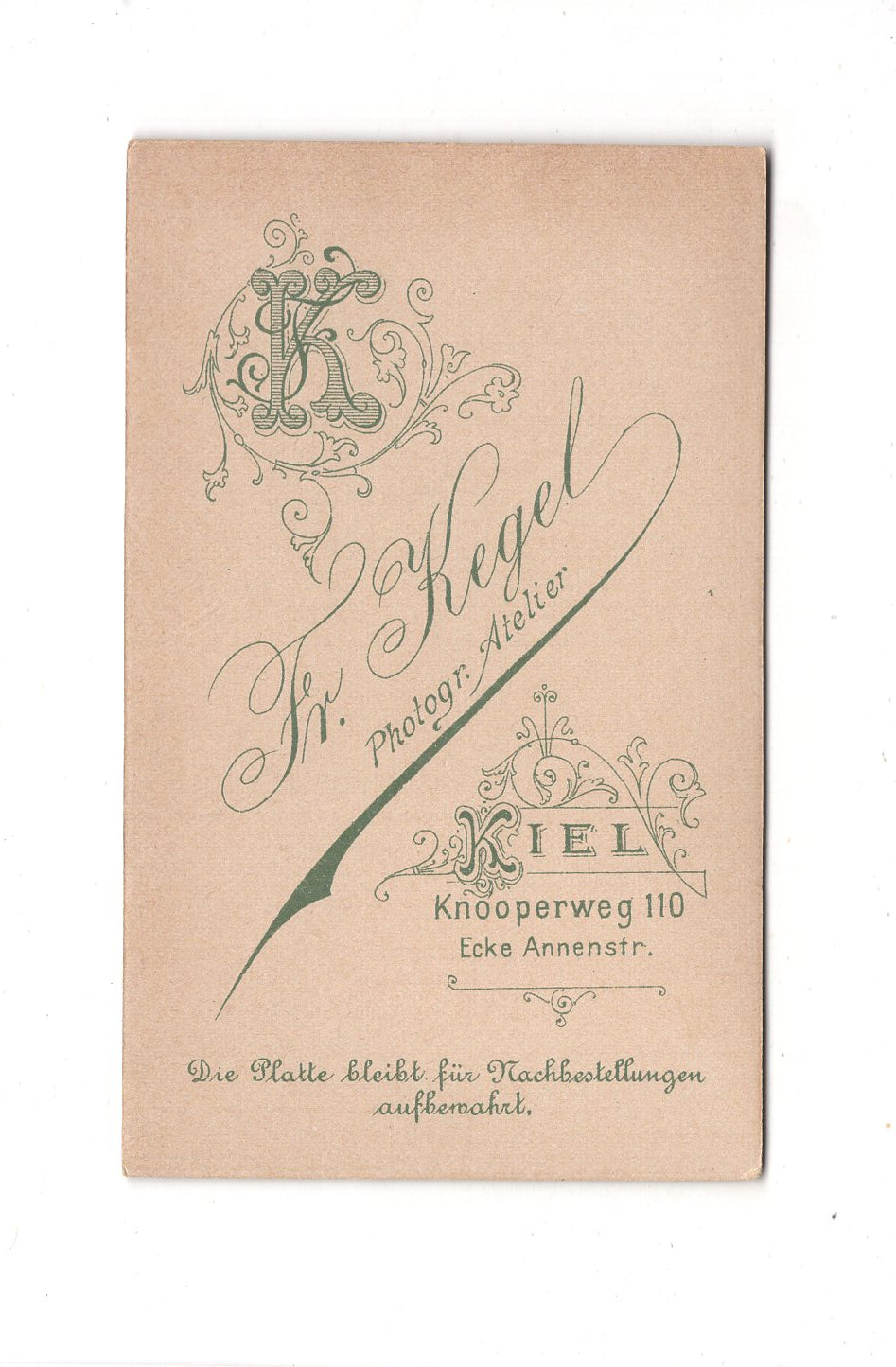 Fotografie Damenportrait - Kiel 1890er / CDV C1-05