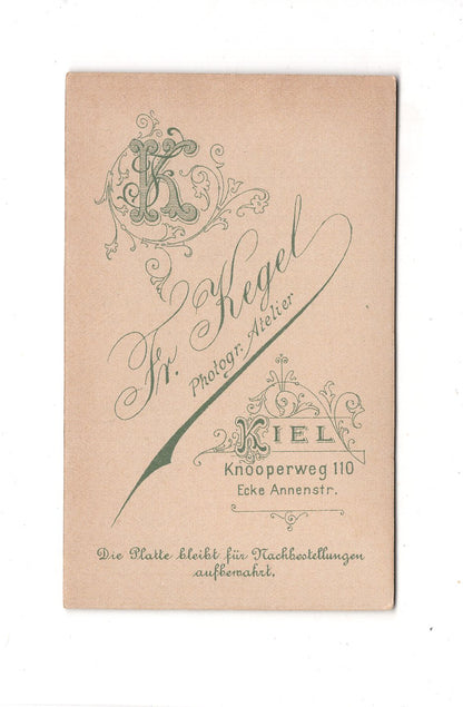 Fotografie Damenportrait - Kiel 1890er / CDV C1-05