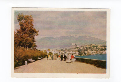 Ansichtskarte Jalta / Lenin-Kai / Ukraine