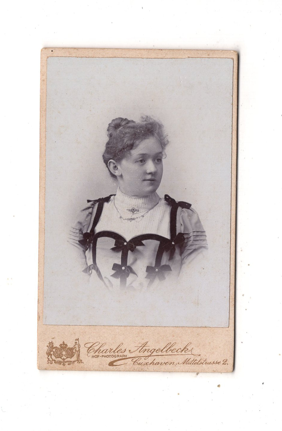 Fotografie Damenportrait - Cuxhaven 1890er / CDV N1-15