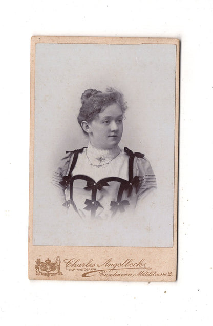 Fotografie Damenportrait - Cuxhaven 1890er / CDV N1-15