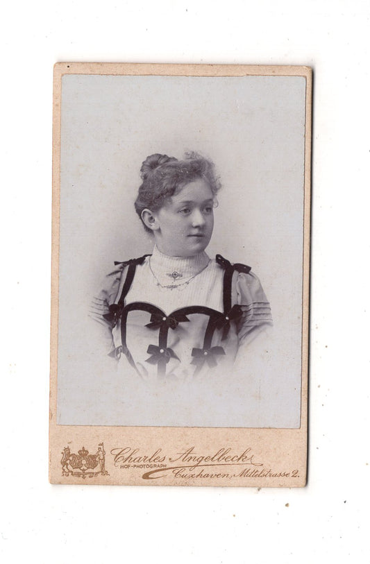 Fotografie Damenportrait - Cuxhaven 1890er / CDV N1-15