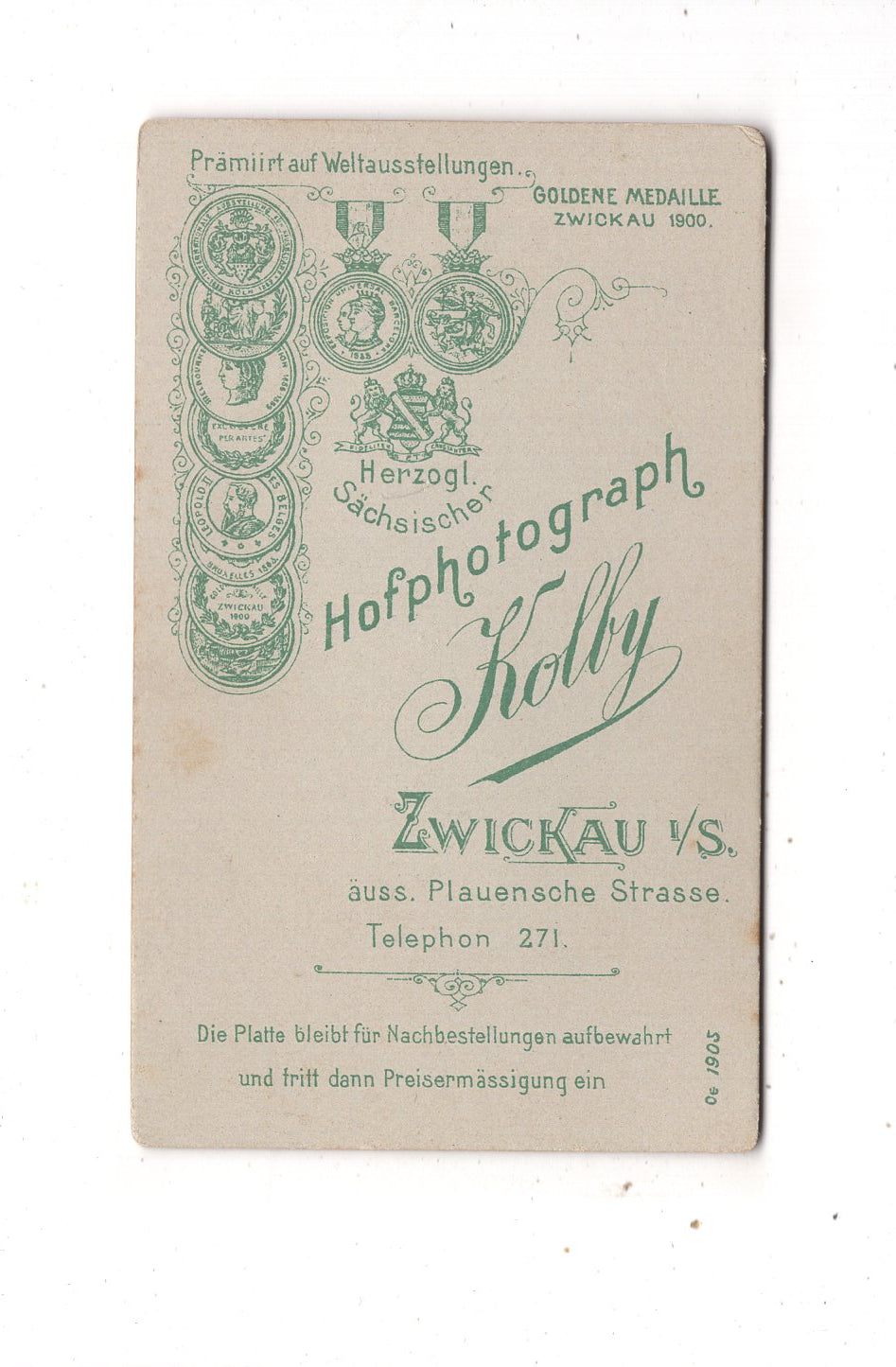 Fotografie Feine Dame - Zwickau 1905