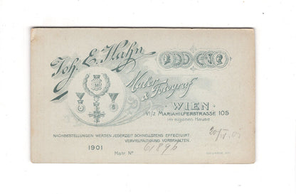 Fotografie Herrenportrait - Wien 1901 / CDV C1-23