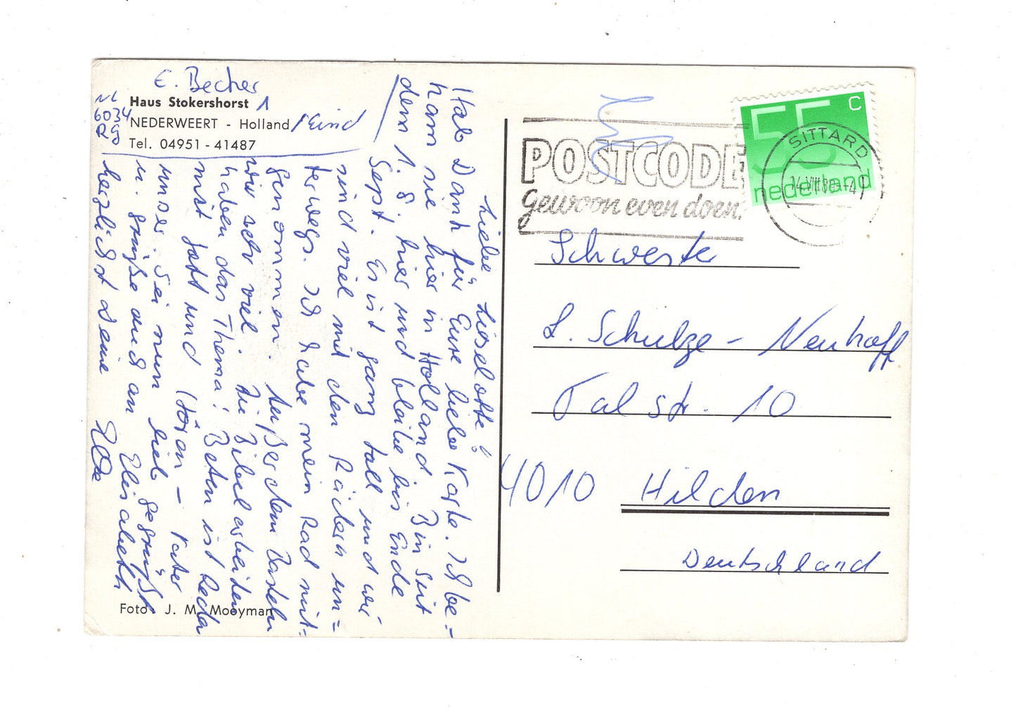 Ansichtskarte Haus Stokershorst / Neederweert / Niederlande / M1-69