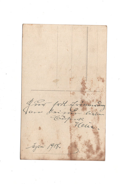 Ansichtskarte Soldat / Soldatenportrait mit Widmung - Sagan 1918