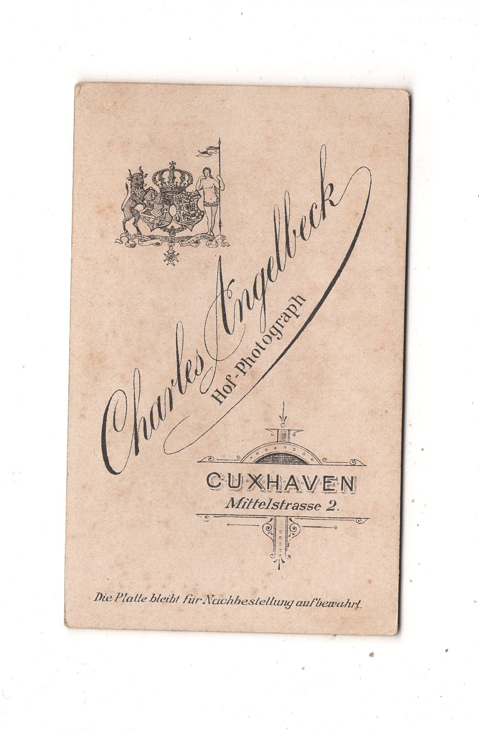 Fotografie Damenportrait - Cuxhaven 1890er / CDV N1-15