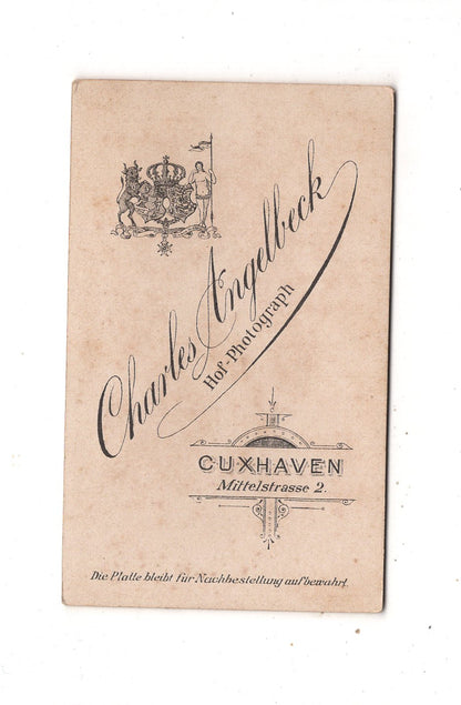 Fotografie Damenportrait - Cuxhaven 1890er / CDV N1-15