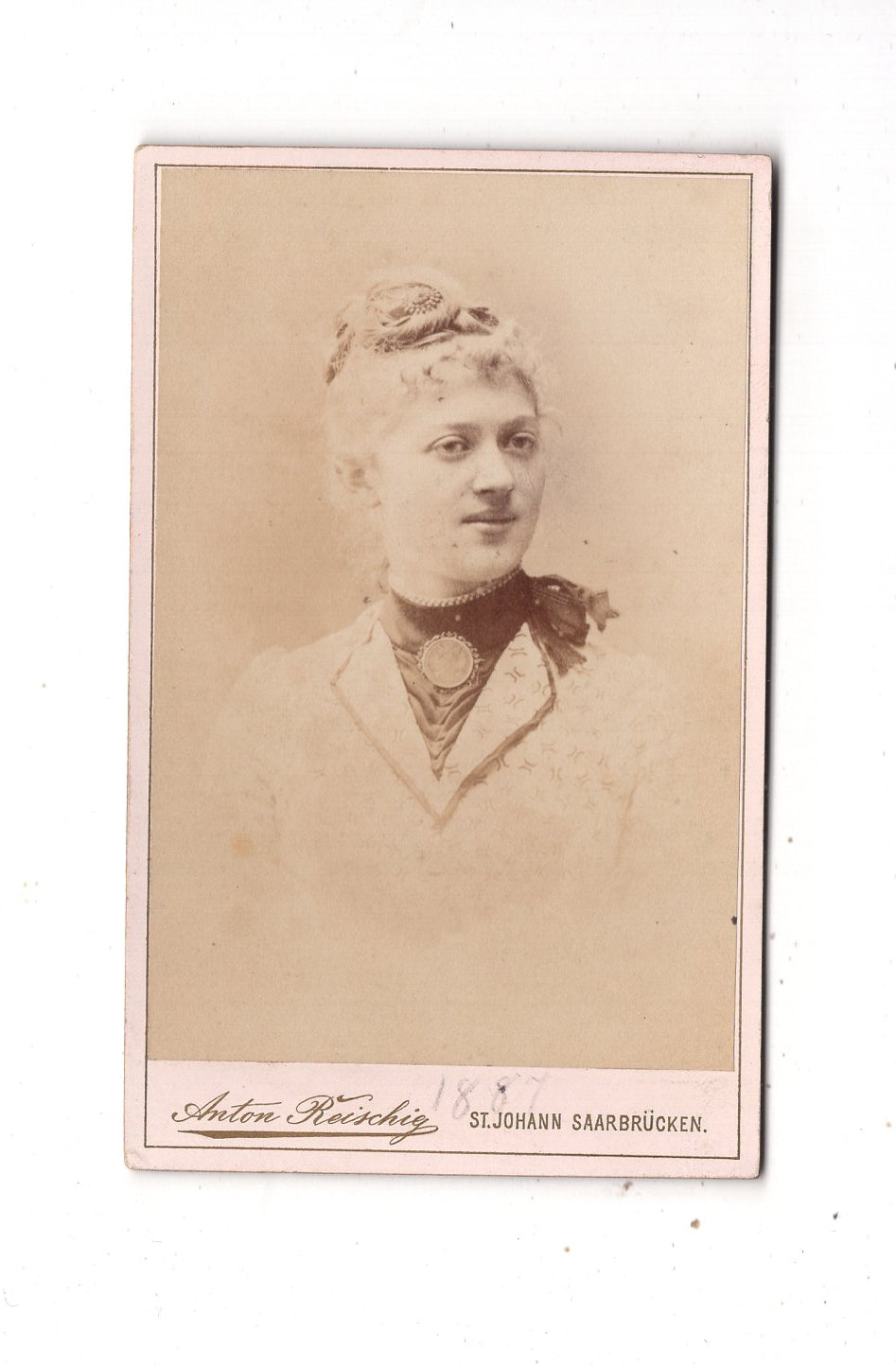 Fotografie Damenportrait - St. Johann-Saarbrücken 1880er / CDV N1-15