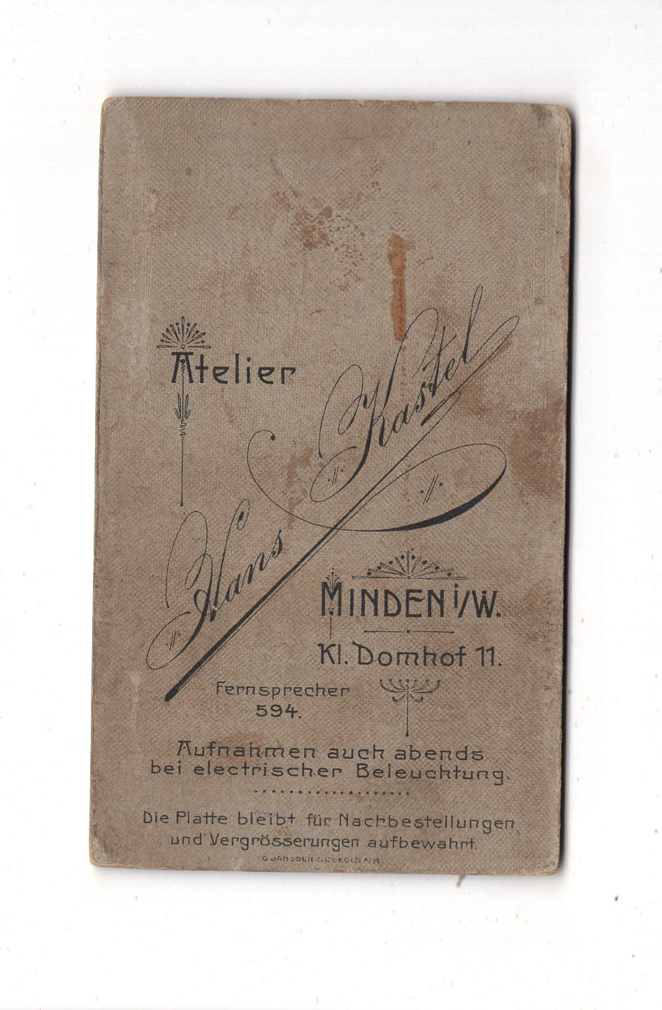 Fotografie Soldat - Minden in Westfalen 1900er / CDV M1-08