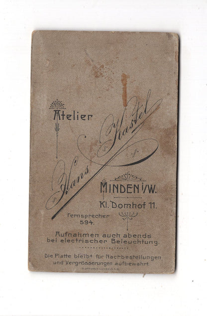 Fotografie Soldat - Minden in Westfalen 1900er / CDV M1-08