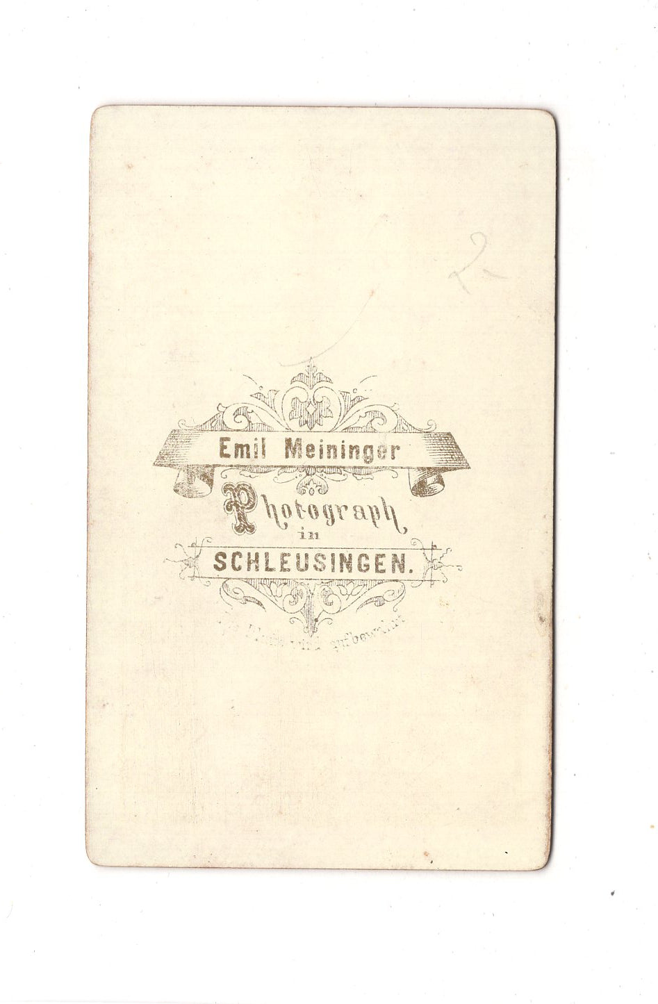 Fotografie Damenportrait - Schleusingen 1890er / CDV C1-05