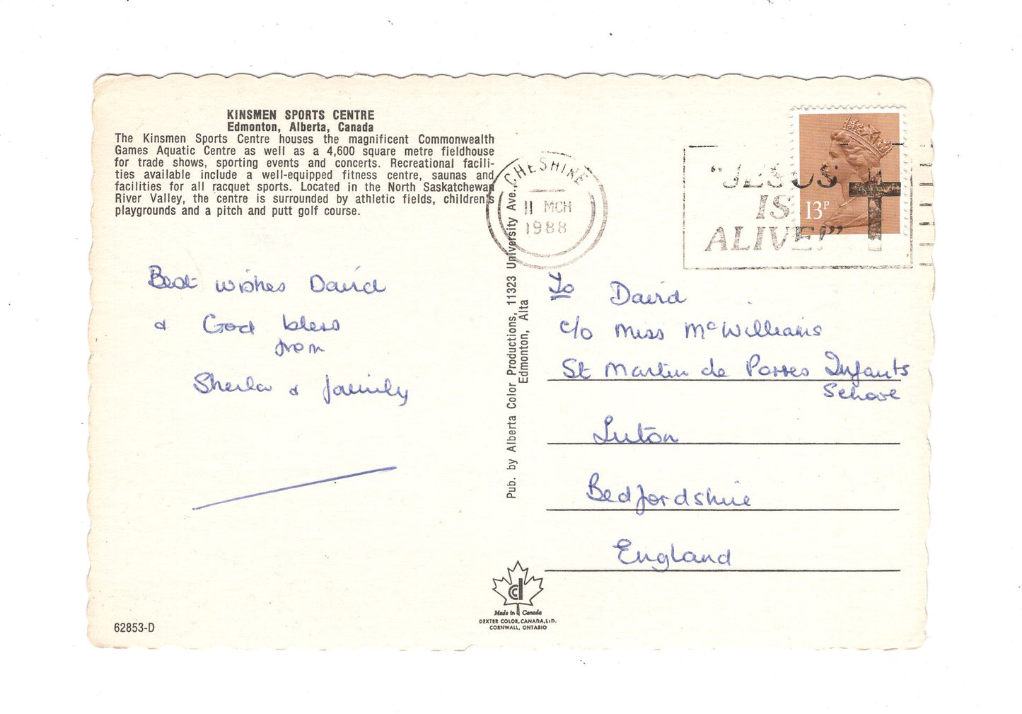 Ansichtskarte Kinsmen Sports Centre / Edmonton / Alberta / Kanada