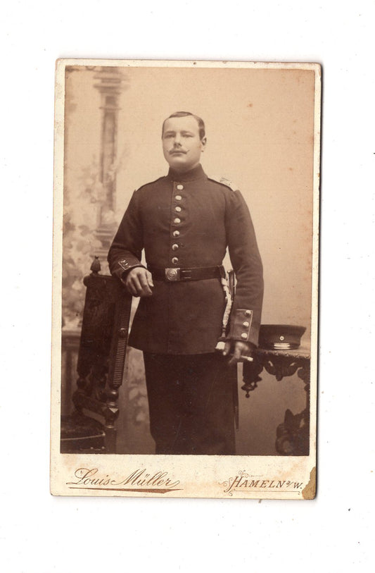 Fotografie Soldat - Hameln an der Weser 1890er / CDV M1-08