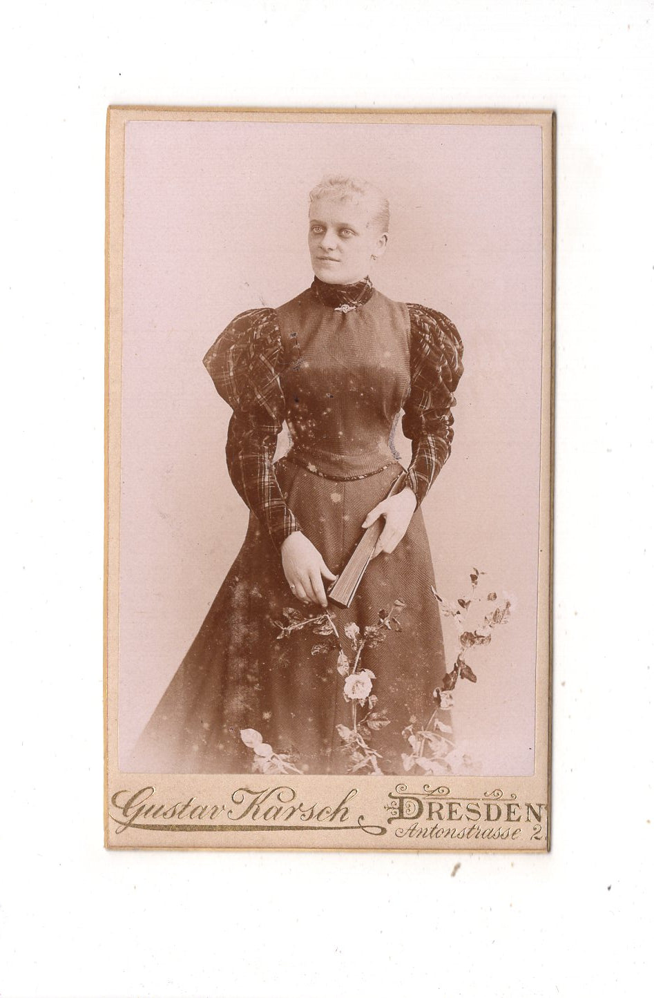 Fotografie Feine Dame - Dresden 1890er / CDV L1-26
