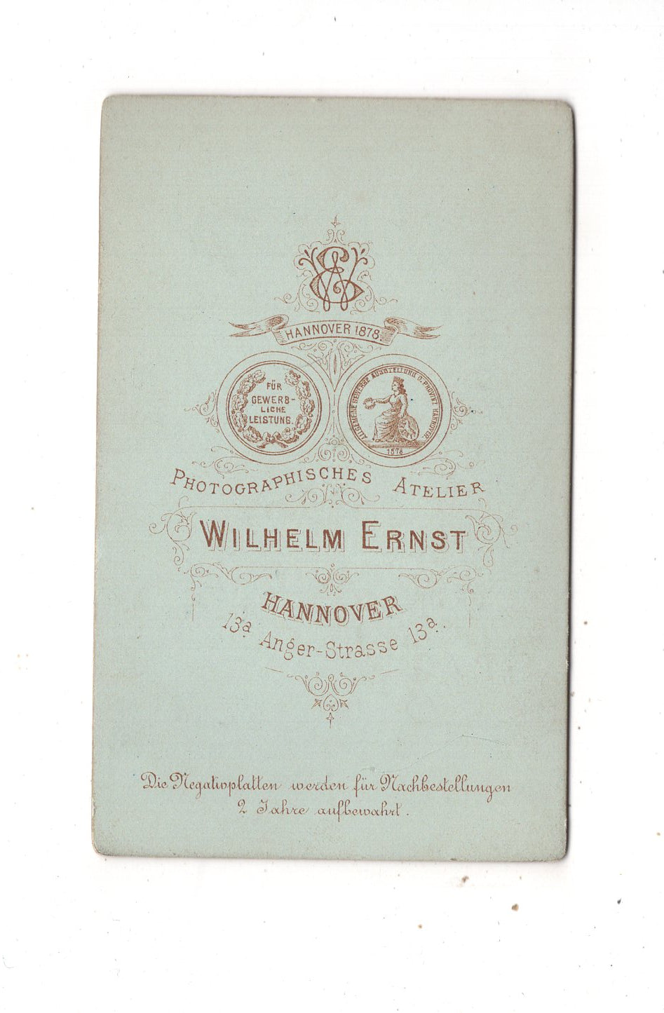 Fotografie Damenportrait - Hannover um 1880 / CDV N1-15