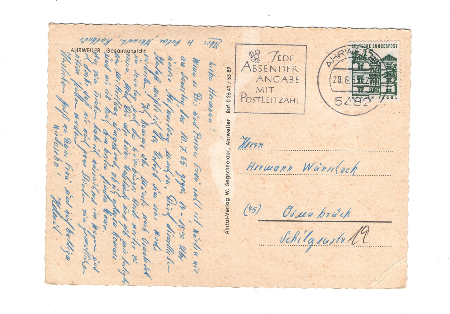 Ansichtskarte Ahrweiler / Gesamtansicht