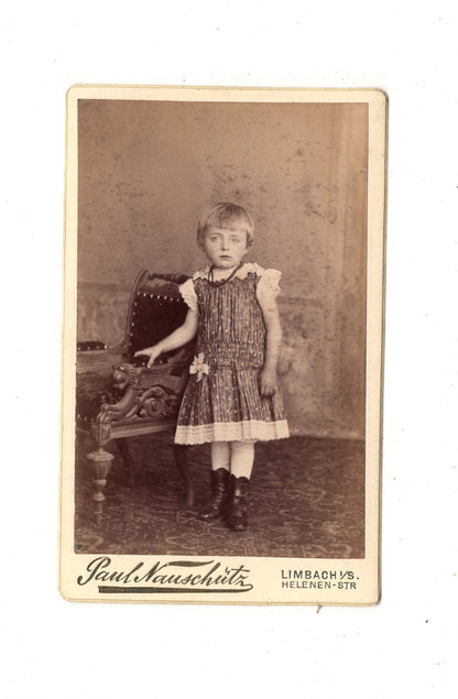 Fotografie Niedliches kleines Mädchen - Limbach 1880er / CDV M1-28