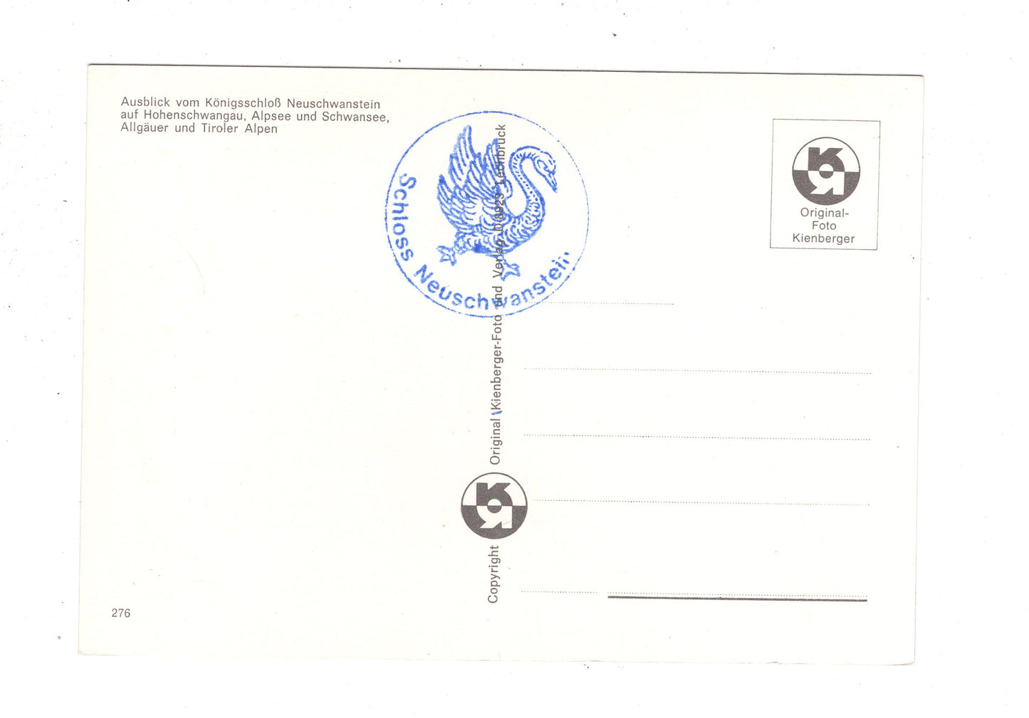Ansichtskarte Ausblick vom Königsschloss Neuschwanstein / I1-69