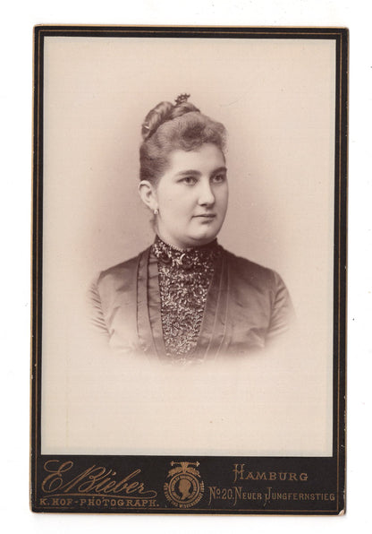 Fotografie Feine Dame - Hamburg um 1890 / CAB W-26