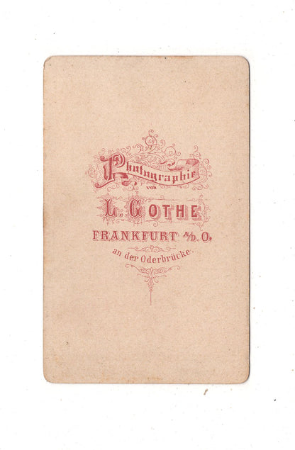Fotografie Feine Dame - Frankfurt Oder 1870er / CDV L1-26