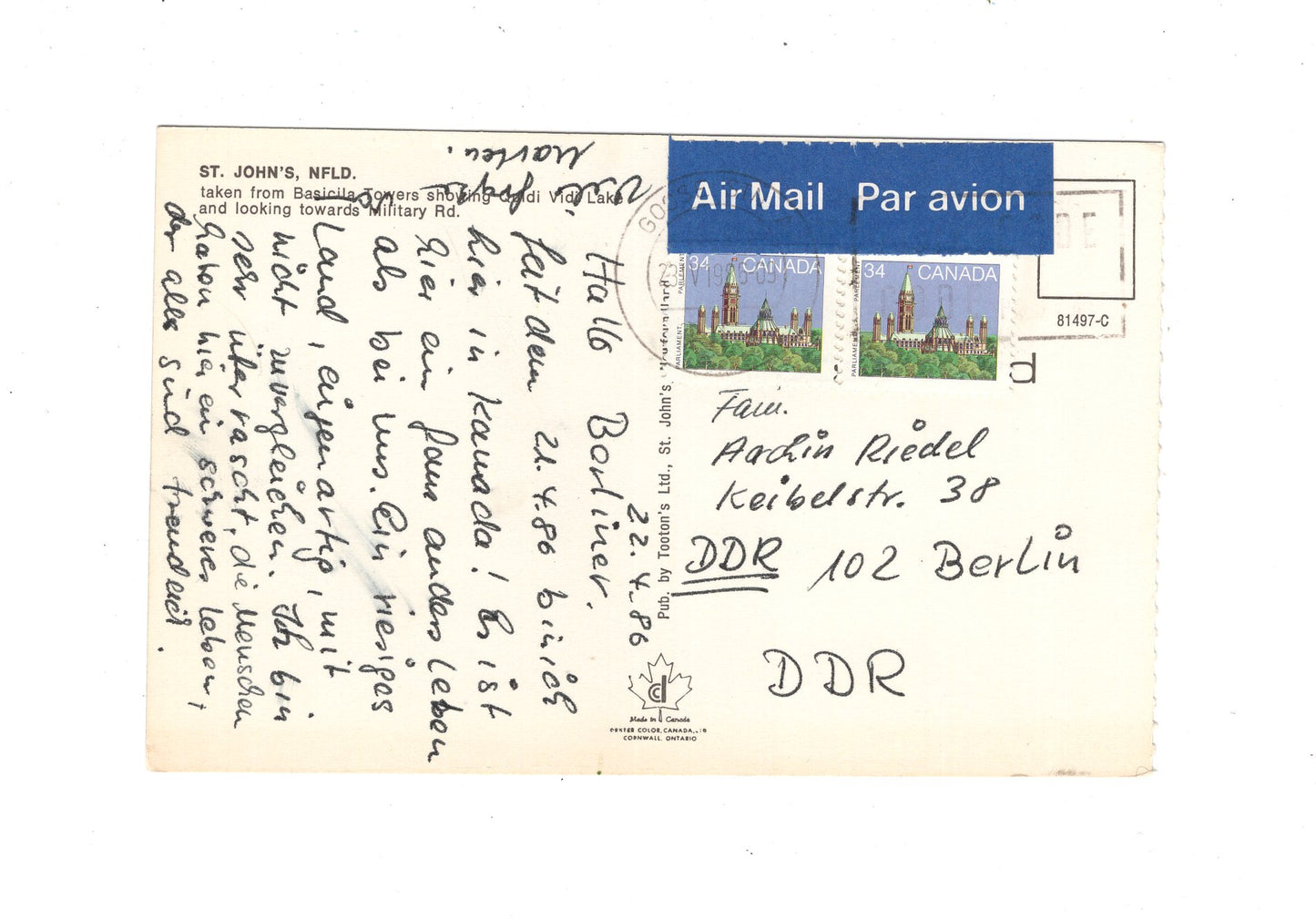 Ansichtskarte St. John´s / NFLD. / Kanada