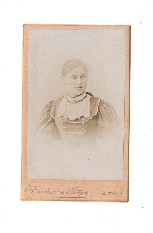 Fotografie Damenportrait - Zittau 1890er / CDV C1-05