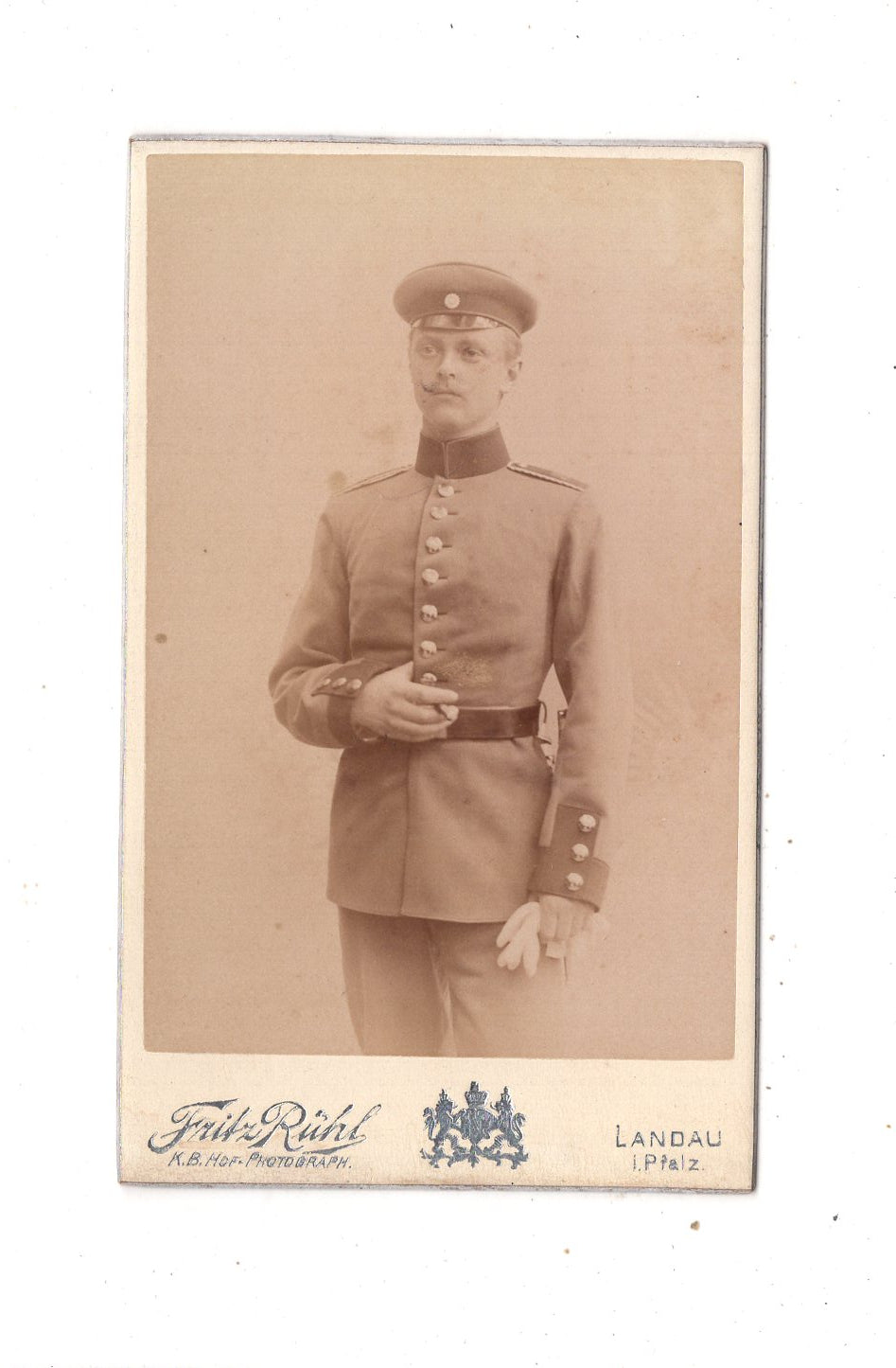 Fotografie Soldat - Landau / Pfalz 1890er