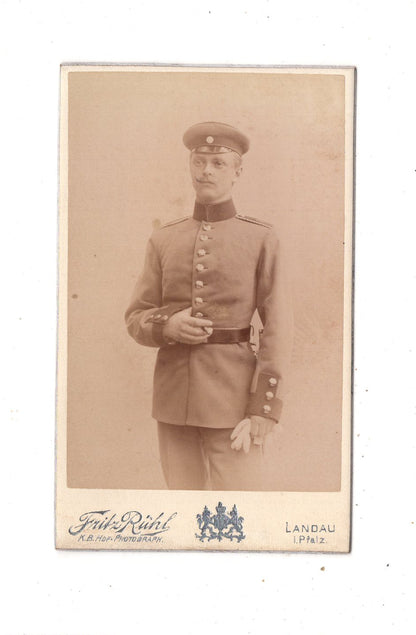 Fotografie Soldat - Landau / Pfalz 1890er