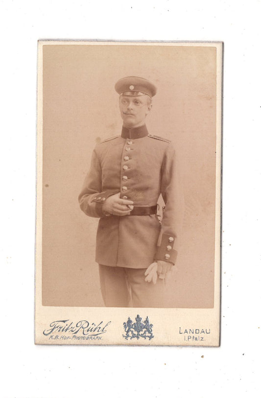 Fotografie Soldat - Landau / Pfalz 1890er