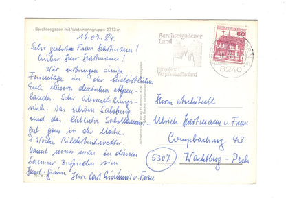 Ansichtskarte Berchtesgaden mit Watzmanngruppe