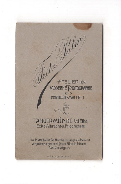 Fotografie Niedliches kleines Mädchen - Tangermünde 1900er / CDV M1-28