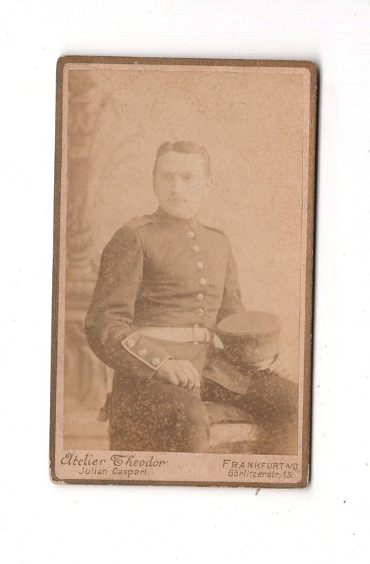 Fotografie Soldat - Frankfurt Oder 1887 / CDV M1-08