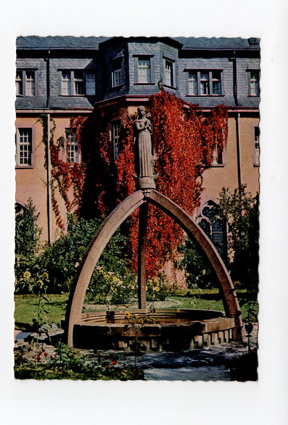 Ansichtskarte Innenhof des Klosters Himmerod mit Marienbrunnen