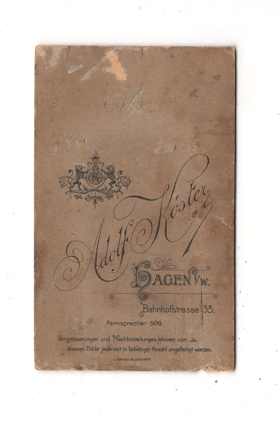 Fotografie Schönes Kinderbild / Baby - Hagen in Westfalen 1900er