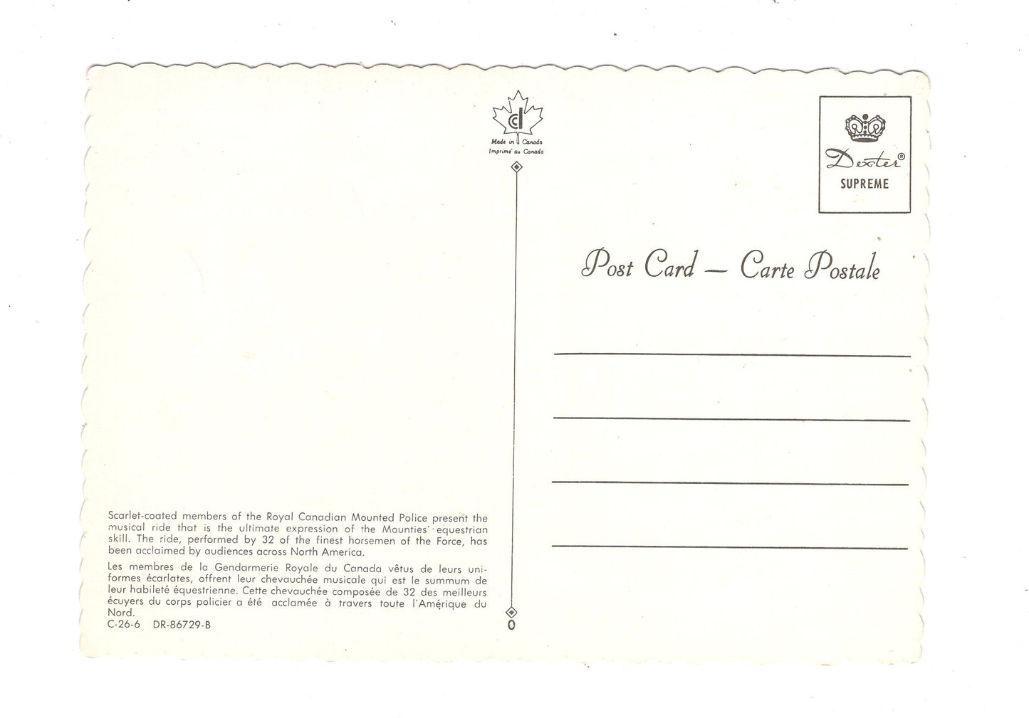 Ansichtskarte Royal Canadian Mounted Police / Kanada