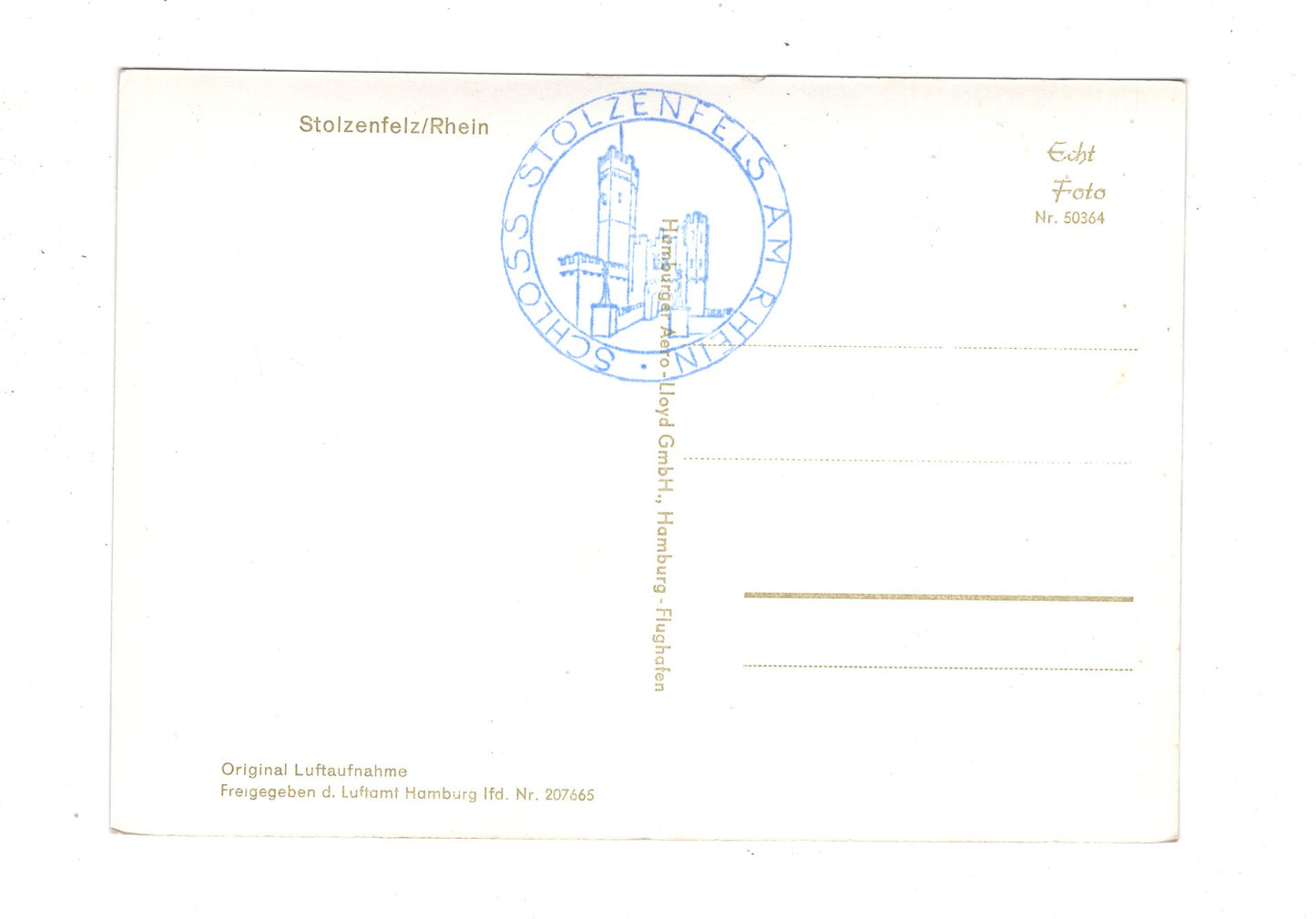 Ansichtskarte Schloss Stolzenfels am Rhein / M1-65