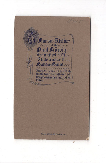 Fotografie Feine Dame - Frankfurt Main 1900er / CDV L1-26