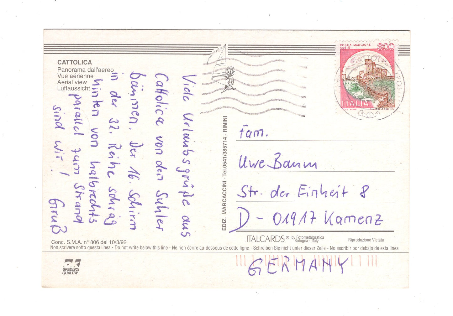 Ansichtskarte Cattolica / Italien