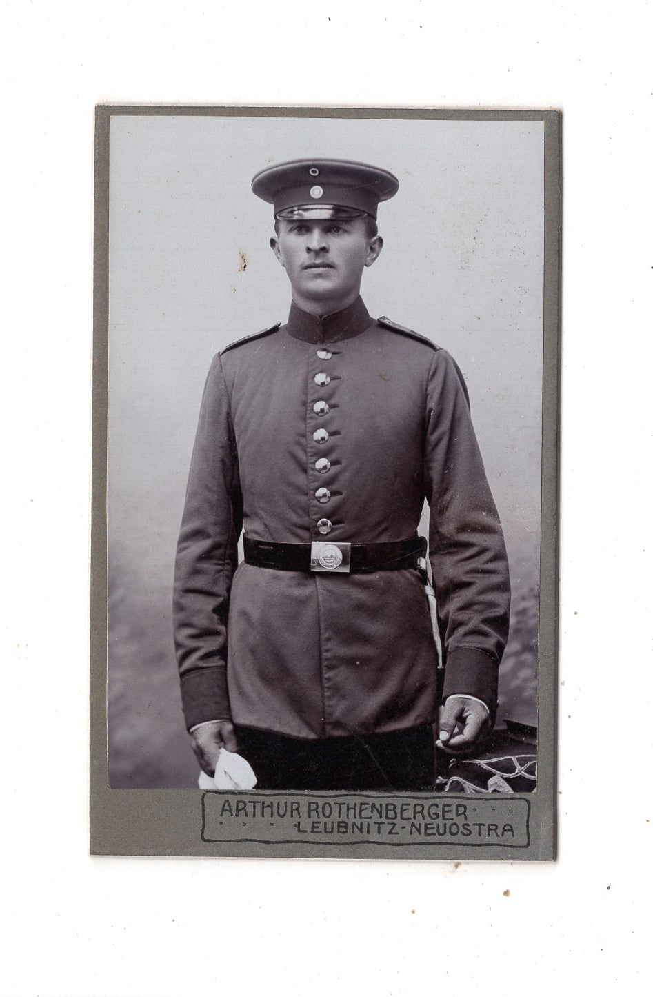 Fotografie Soldat - Leubnitz - Neuostra 1900er