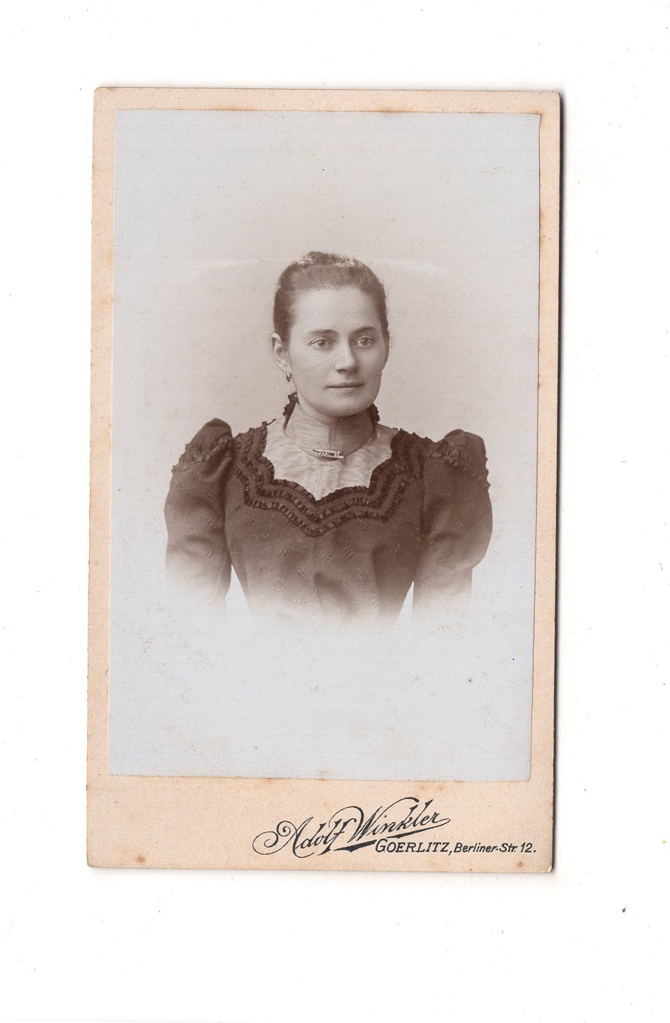 Fotografie Damenportrait - Goerlitz 1890er / CDV C1-05