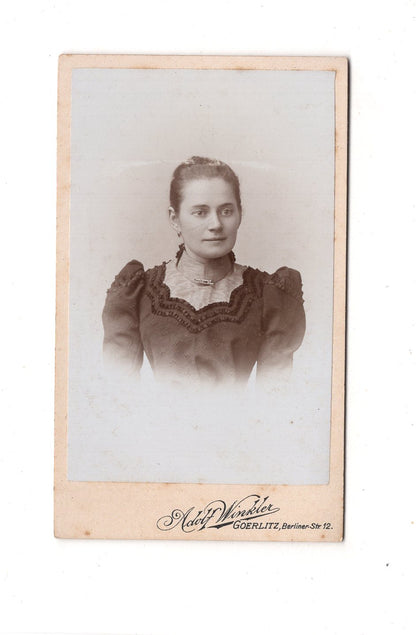 Fotografie Damenportrait - Goerlitz 1890er / CDV C1-05