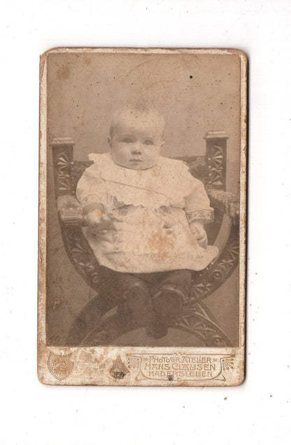 Fotografie Schönes Kinderbild / Baby - Hadersleben 1890er