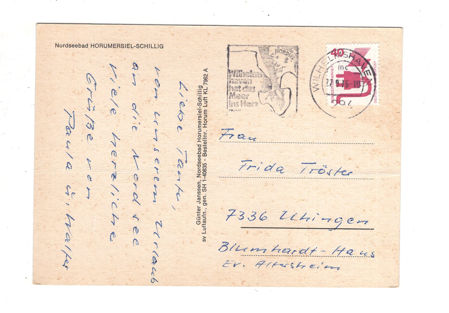 Ansichtskarte Nordseebad Horumersiel-Schillig / J1-67